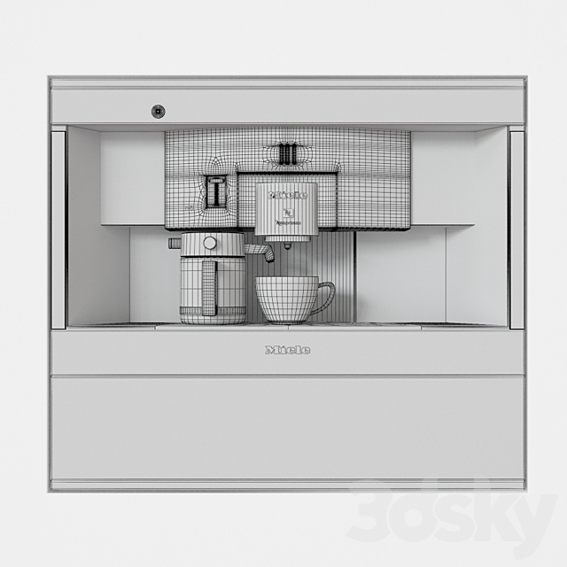 Miele CVA 6431 Nespresso Built-in coffee machine 3ds Max - thumbnail 3