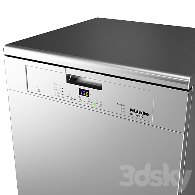 Miele G4203SC Active Dishwasher 3DSMax File - thumbnail 2