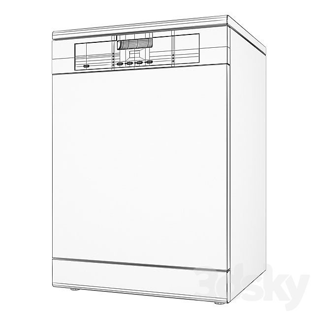 Miele G4203SC Active Dishwasher 3DSMax File - thumbnail 3