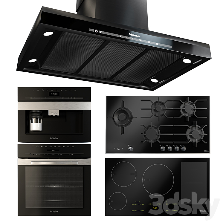 Miele Kitchen Appliances 2 3DS Max Model - thumbnail 3
