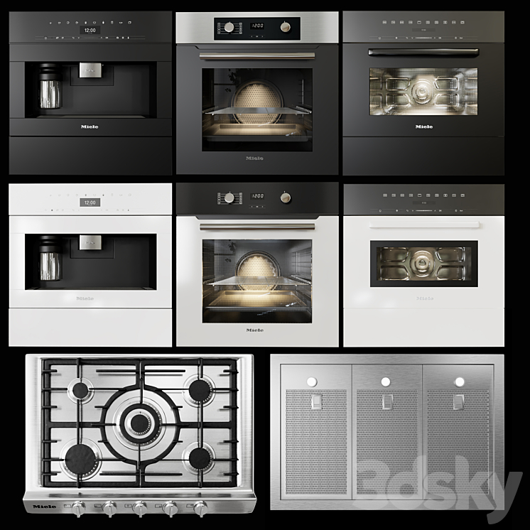 miele kitchen appliances 3DS Max - thumbnail 1