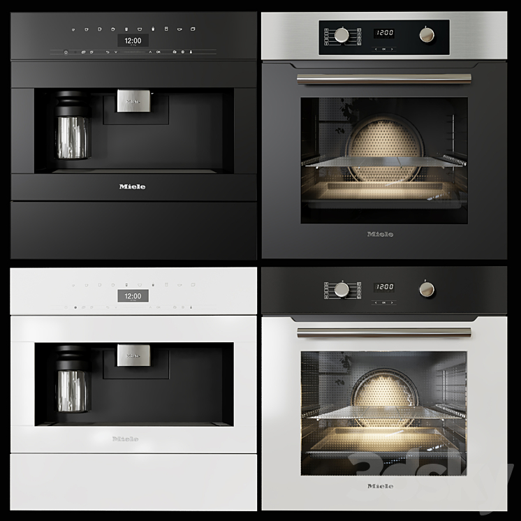 miele kitchen appliances 3DS Max - thumbnail 2