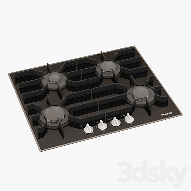 Miele KM 3010 LP Gas Cooktop 3ds Max - thumbnail 2