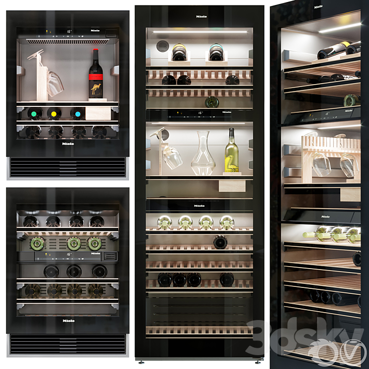 Miele Wine storage units 3DS Max - thumbnail 1