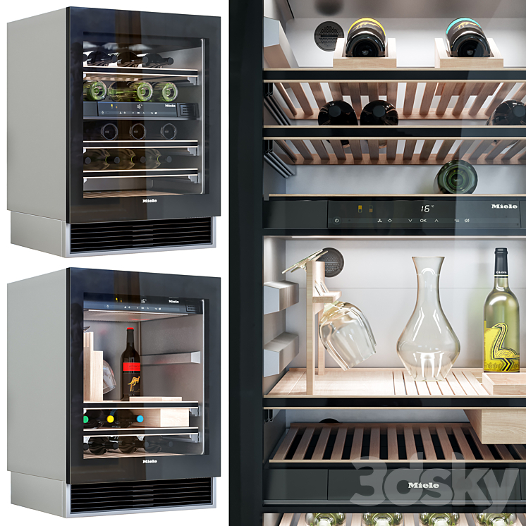 Miele Wine storage units 3DS Max - thumbnail 2