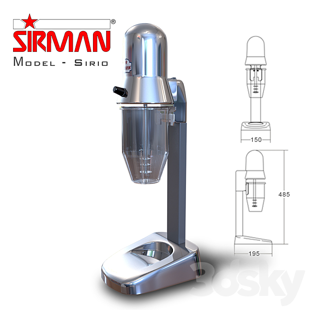 Mixer for milkshakes – Sirman SIRIO 3DSMax File - thumbnail 2