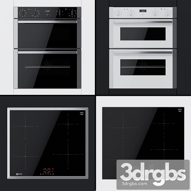 Neff Twin Ovens Zh1ase2nn0b Zh1ase2hv0b And Cooking Surfaces T36bb40n0 T46fd53x0 3dsmax Download - thumbnail 1