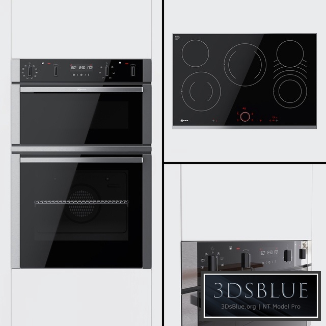 Neff – U2acm7hn0b Dual Oven And T18ts28n0 Hob 3DS Max - thumbnail 3