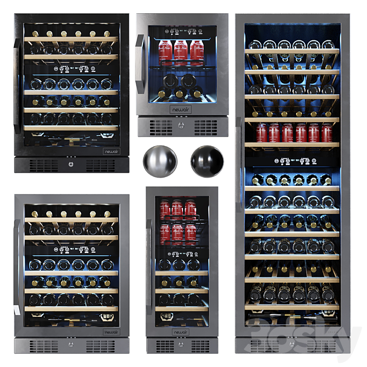 Newair wine cooler cabinet 3DS Max - thumbnail 2