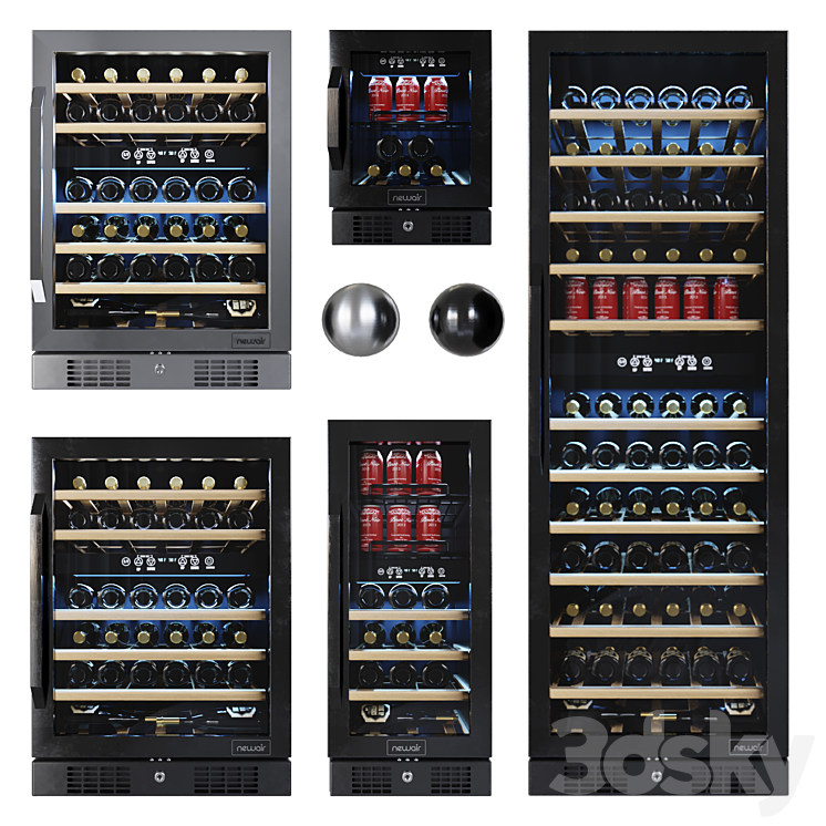 Newair wine cooler cabinet 3DS Max - thumbnail 1