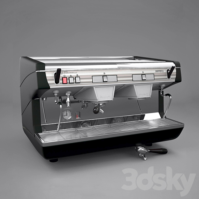 Nuova Simonelli Appia II coffee machine 3ds Max - thumbnail 1