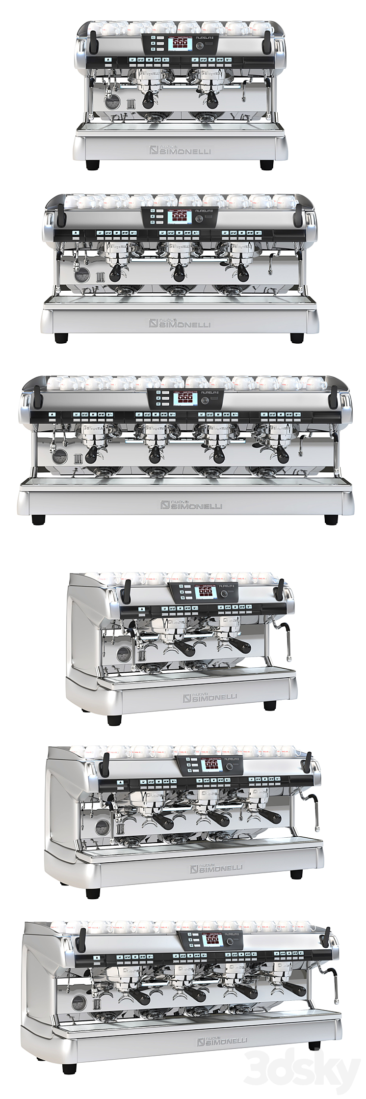 Nuova Simonelli Aurelia II Digit (2gr \/ 3gr \/ 4gr) 3DS Max - thumbnail 2