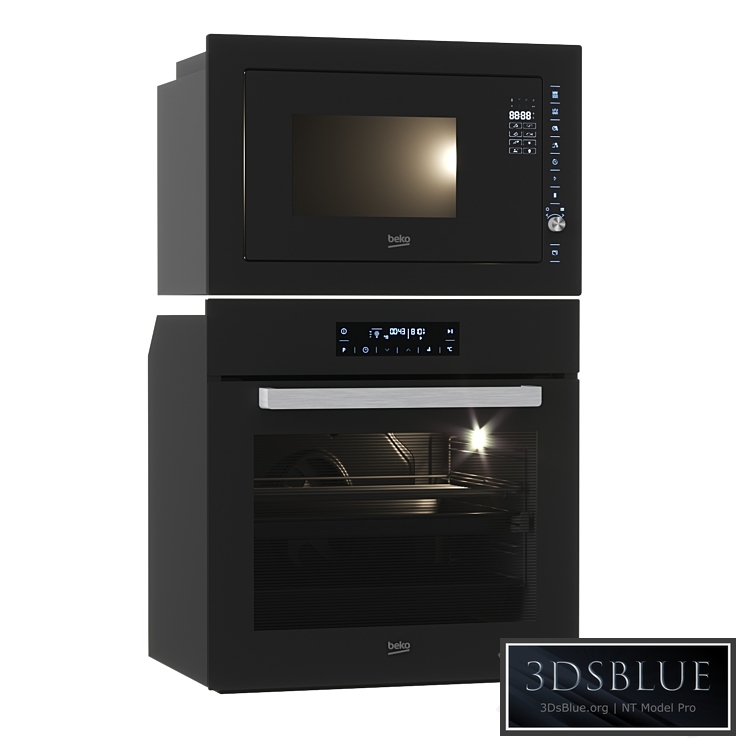 Oven and Microwave Beko MGB25333BG BIM24400ZGCS 3DS Max - thumbnail 3