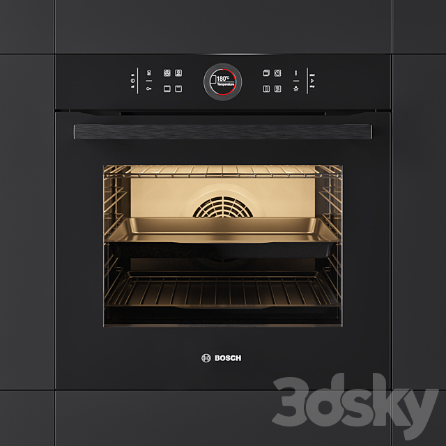 Oven BOSCH HBG634BB1 3DSMax File - thumbnail 1