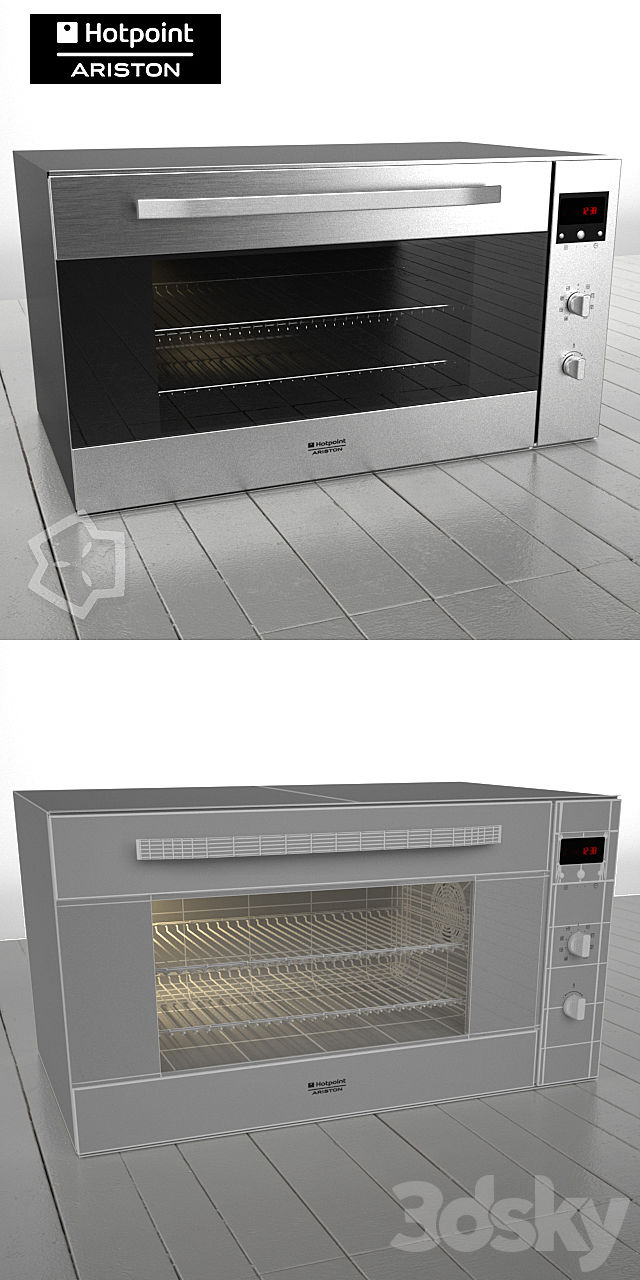 oven MH 99.1 IX HA S by Hotpoint Ariston 3ds Max - thumbnail 2