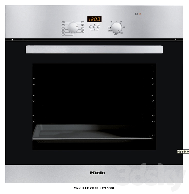 Oven Miele H 4112 B ED 3DSMax File - thumbnail 3