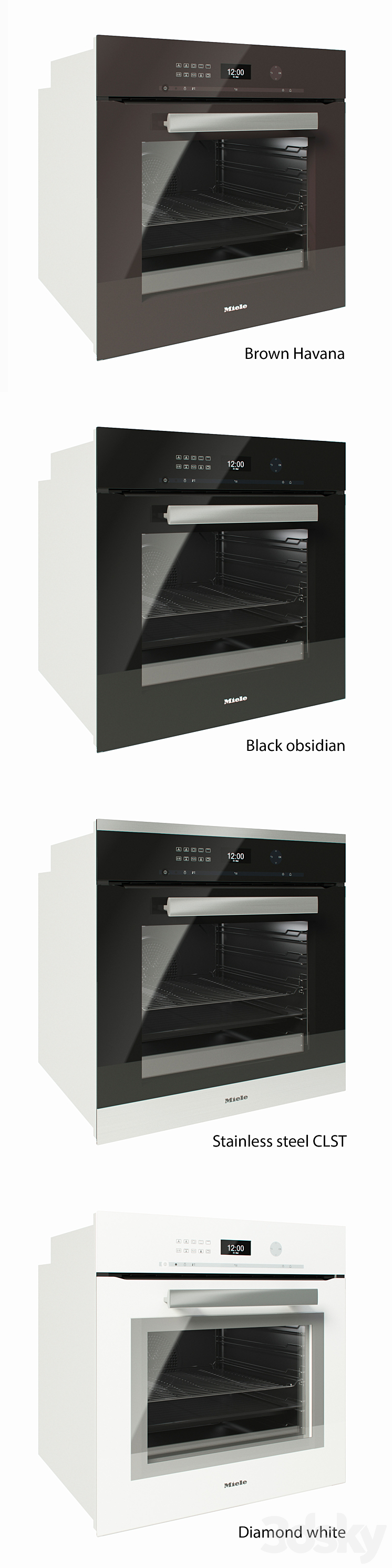 Oven Miele – H 6461 B 3DS Max - thumbnail 2