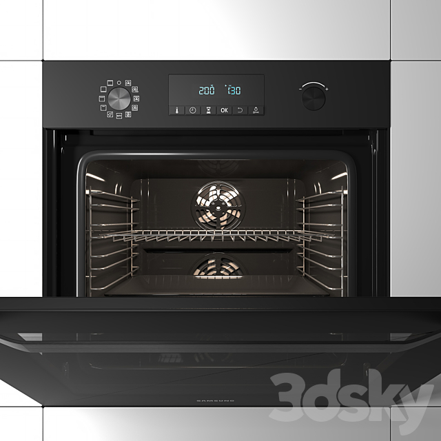 Oven SAMSUNG NV70K2340RB 3ds Max - thumbnail 2