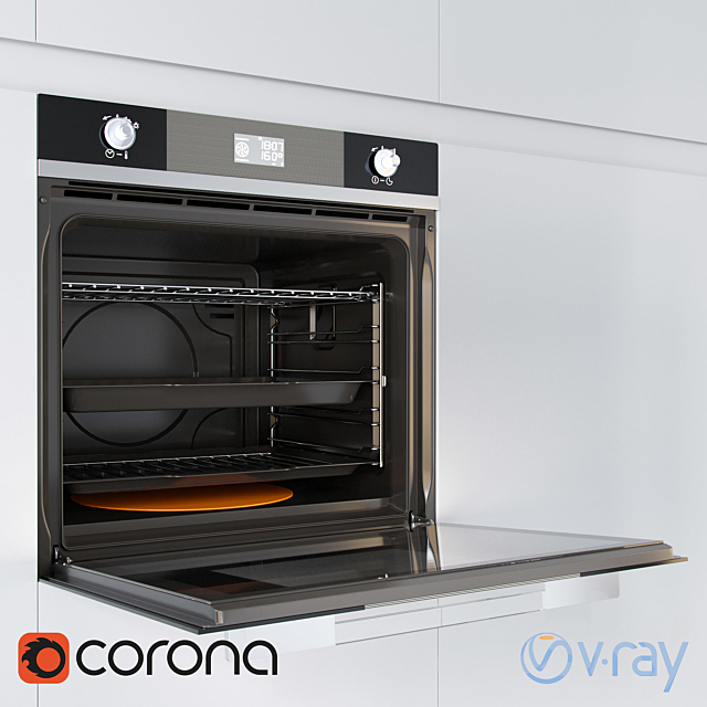 Oven Smeg SF122N 3ds Max - thumbnail 2