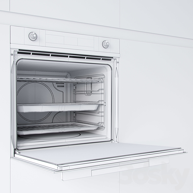 Oven Smeg SF122N 3ds Max - thumbnail 3