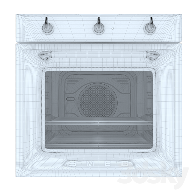 Oven Smeg SF6903X 3DSMax File - thumbnail 3