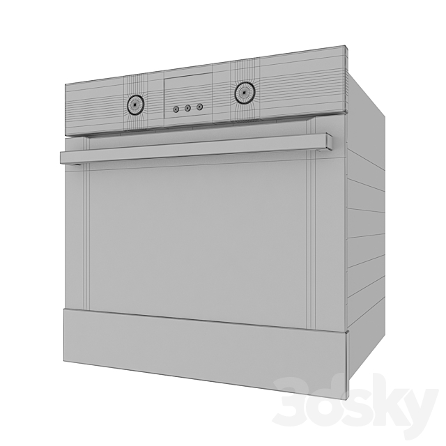 Oven Zanussi 3DS Max Model - thumbnail 3