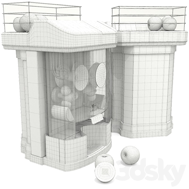 Profesionnal juicer machine 3DS Max Model - thumbnail 2