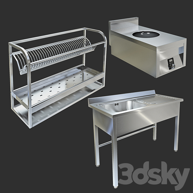 Professional kitchen equipment 3DSMax File - thumbnail 3