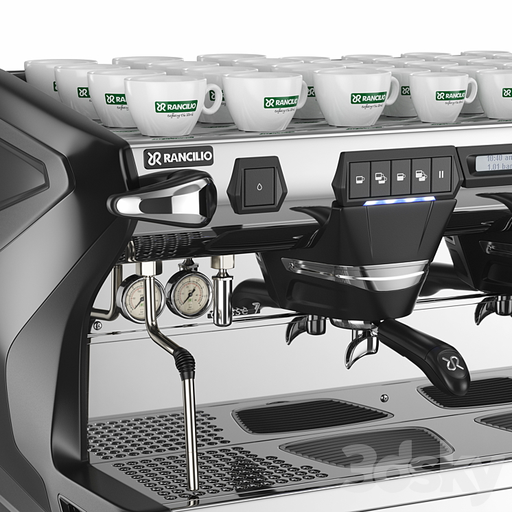 rancilio classe 7 coffee espresso machine maker 3DS Max Model - thumbnail 2