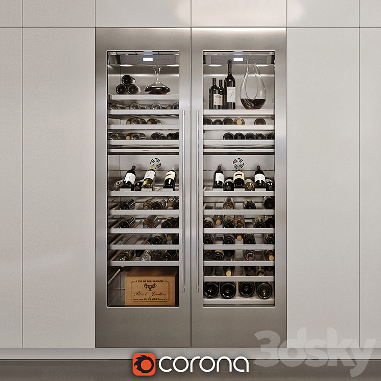 Refrigerator for wine gaggenau rw 464 3DS Max - thumbnail 1