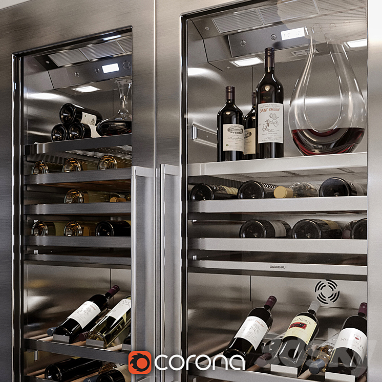 Refrigerator for wine gaggenau rw 464 3DS Max - thumbnail 2