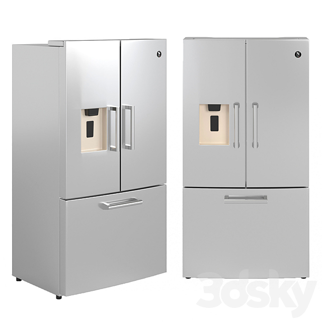 Refrigerator GENESI steel 3ds Max - thumbnail 1