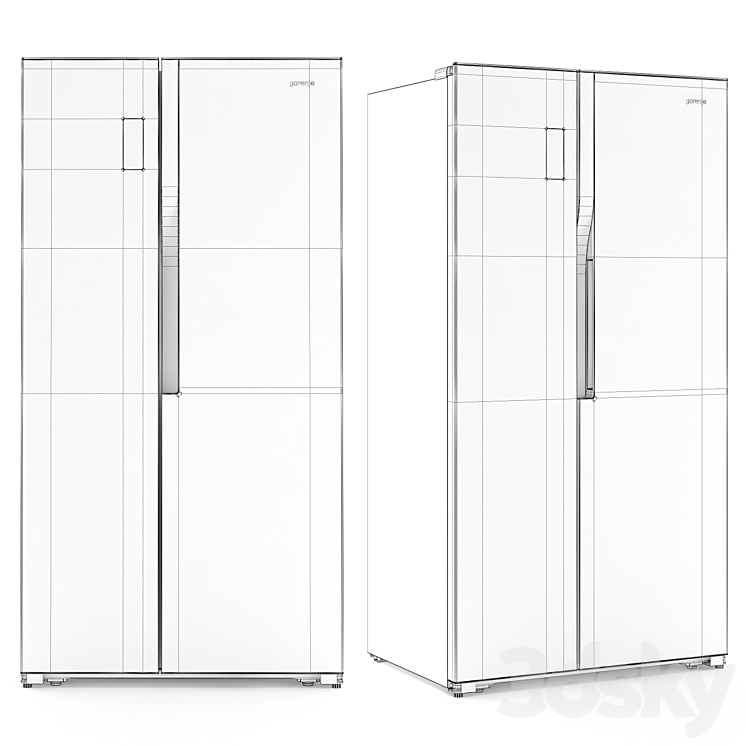 Refrigerator Gorenje NRS9181MX 3DS Max - thumbnail 2