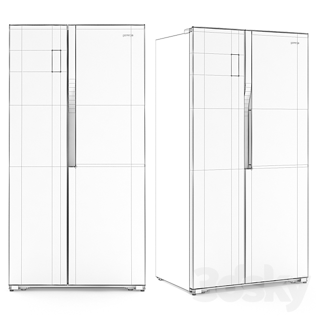 Refrigerator Gorenje NRS9181MX 3DSMax File - thumbnail 2