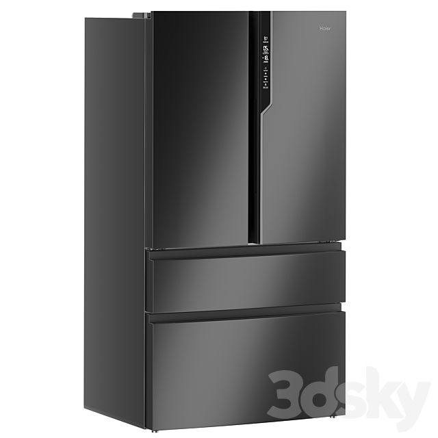 Refrigerator Haier HB25FSNAAARU 3DS Max Model - thumbnail 2