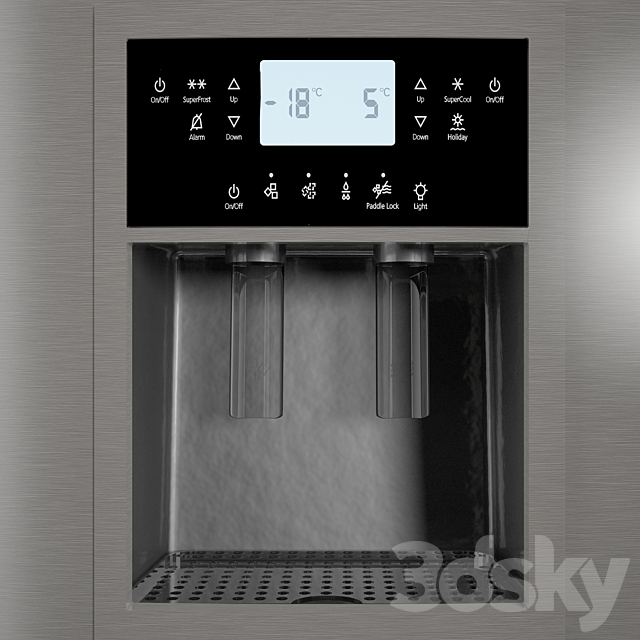 Refrigerator Liebherr SBSes 8283 3DS Max Model - thumbnail 2