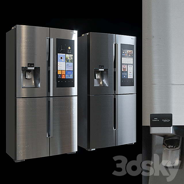 Refrigerator Samsung RF22K9581SR 3DSMax File - thumbnail 2