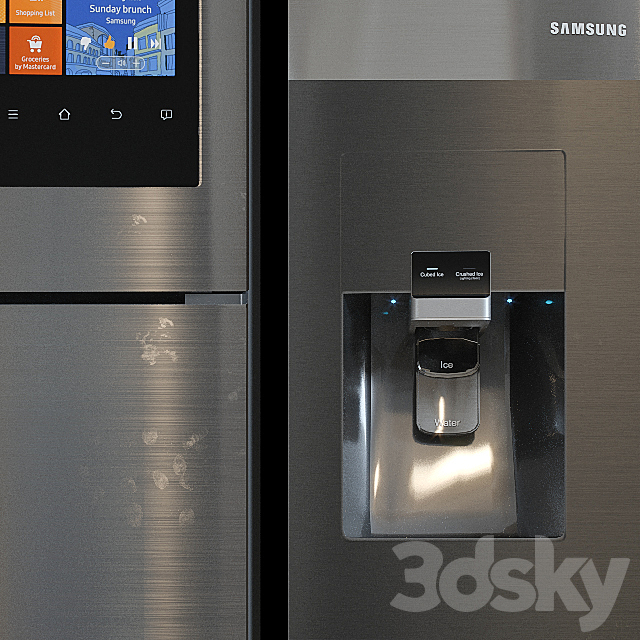 Refrigerator Samsung RF22K9581SR 3DSMax File - thumbnail 3