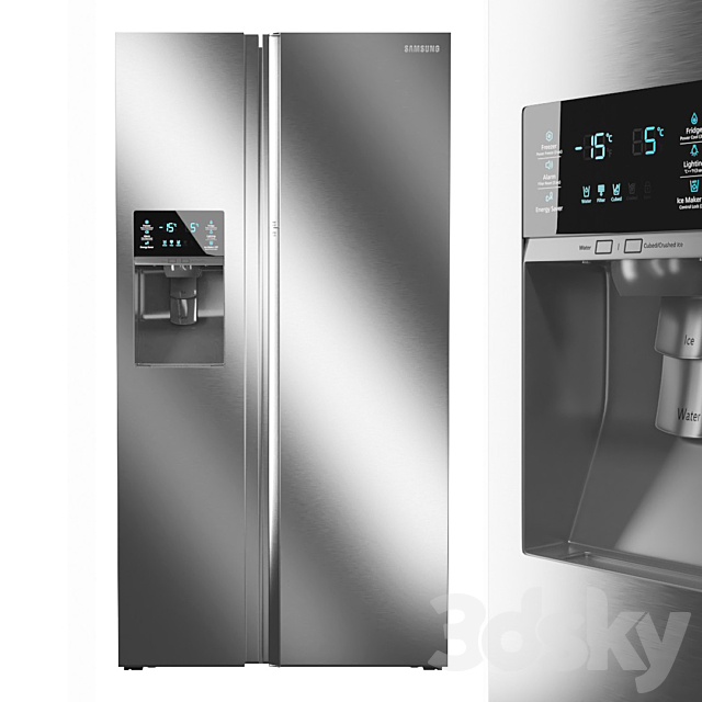 Refrigerator Samsung Side-By-Side RH22H9010SR 3DSMax File - thumbnail 1