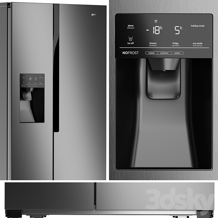 Refrigerator set Gorenje 3DS Max - thumbnail 2