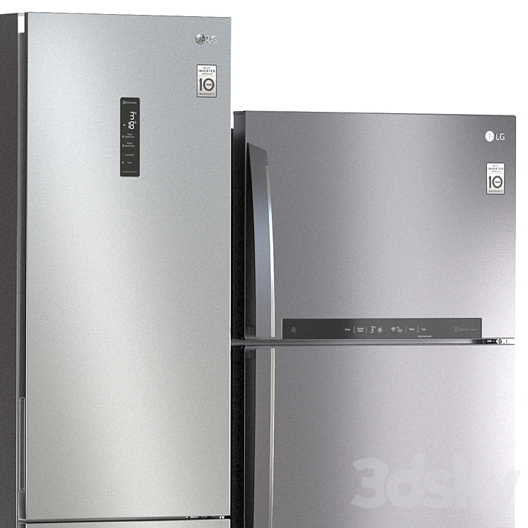 Refrigerator set LG 5 3DS Max - thumbnail 2