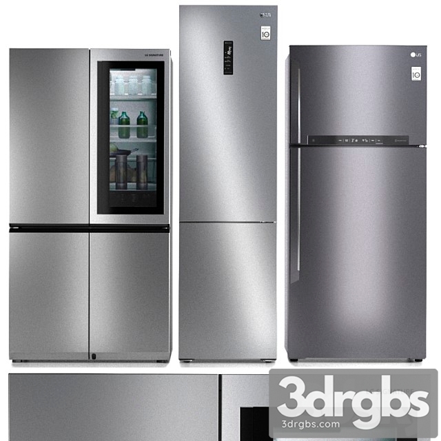 Refrigerator Set LG 5 3dsmax Download - thumbnail 1