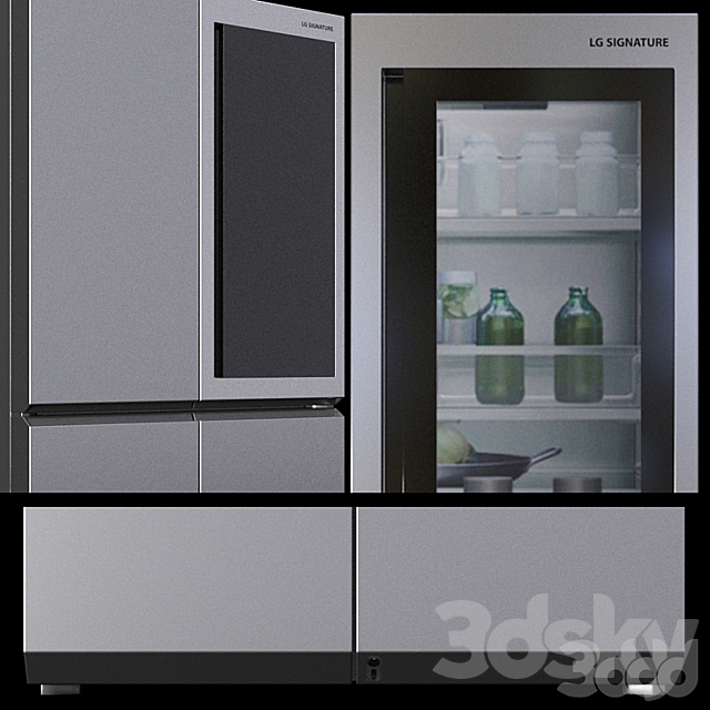 Refrigerator set LG 5 3DSMax File - thumbnail 3