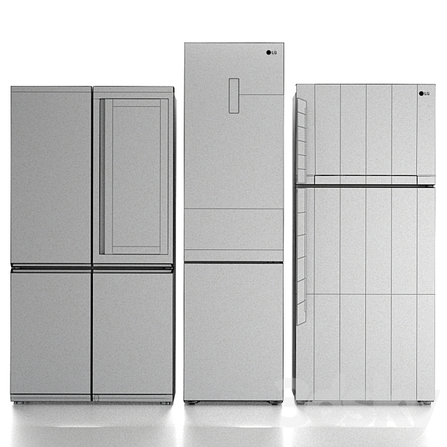 Refrigerator set LG 5 3DSMax File - thumbnail 6