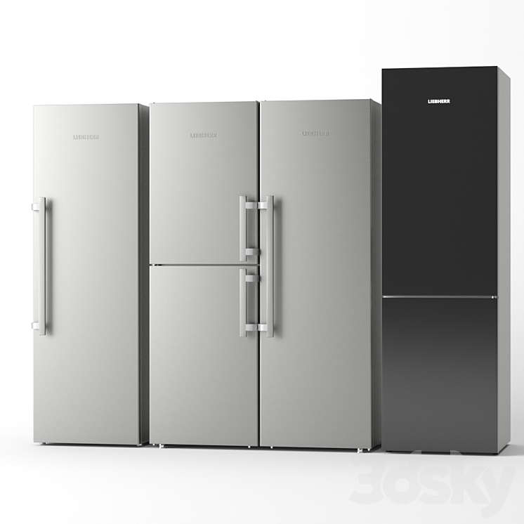 Refrigerator set Liebherr 3DS Max - thumbnail 2