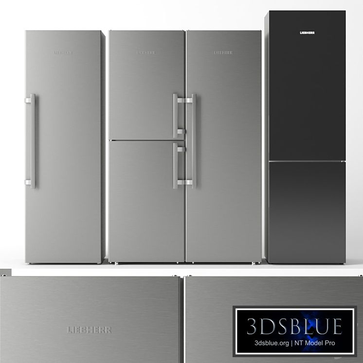 Refrigerator set Liebherr 3DS Max - thumbnail 3