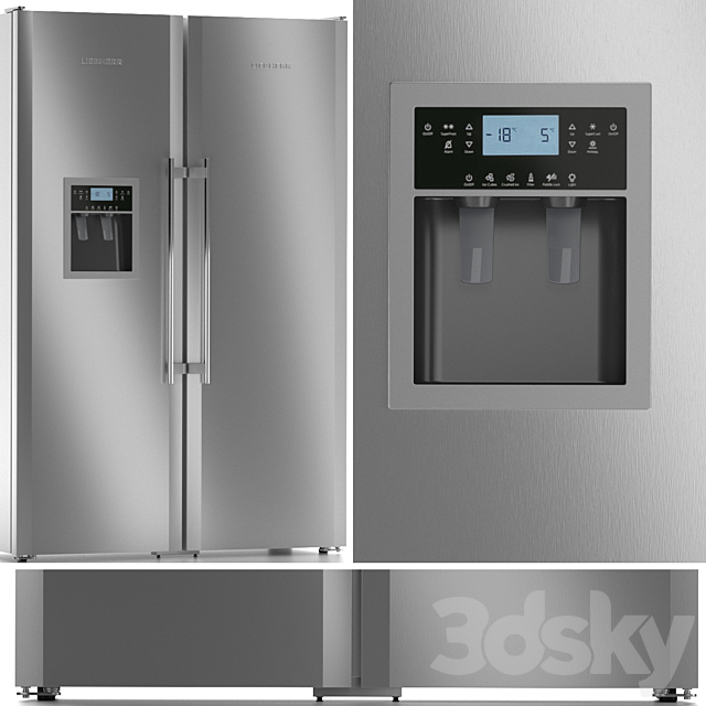 Refrigerator set Liebherr 5 3DS Max Model - thumbnail 2