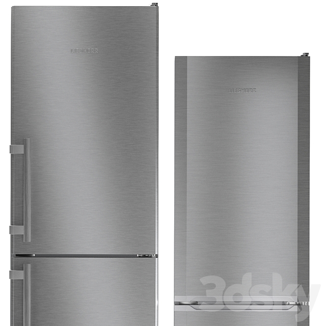 Refrigerator set Liebherr 5 3DS Max Model - thumbnail 3