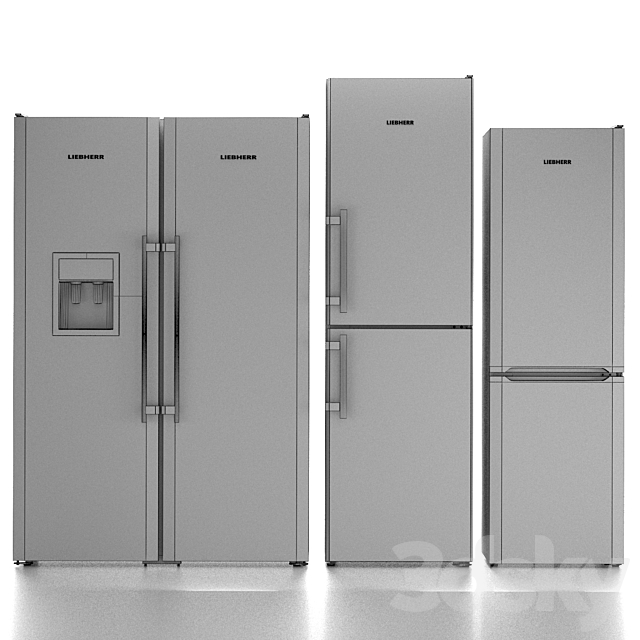 Refrigerator set Liebherr 5 3DS Max Model - thumbnail 7