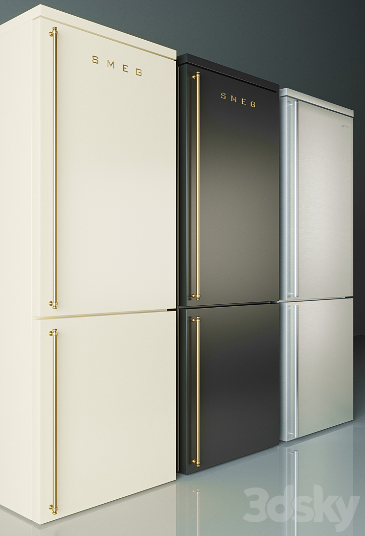 Refrigerator Smeg Coloniale 3DS Max - thumbnail 2